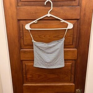 Edikted Lilah Stiped Tube Top and Pants Set Blue and White NWT's $58